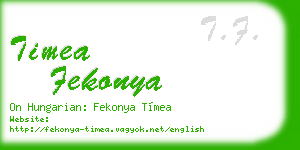 timea fekonya business card
